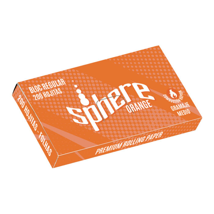 Papel-de-liar-Sphere-Bloc-Regular-Orange